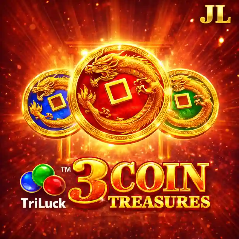 3 Coin Treasures online slot game banner