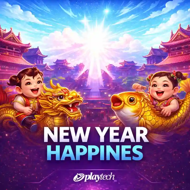New Year Happiness online slot game interface